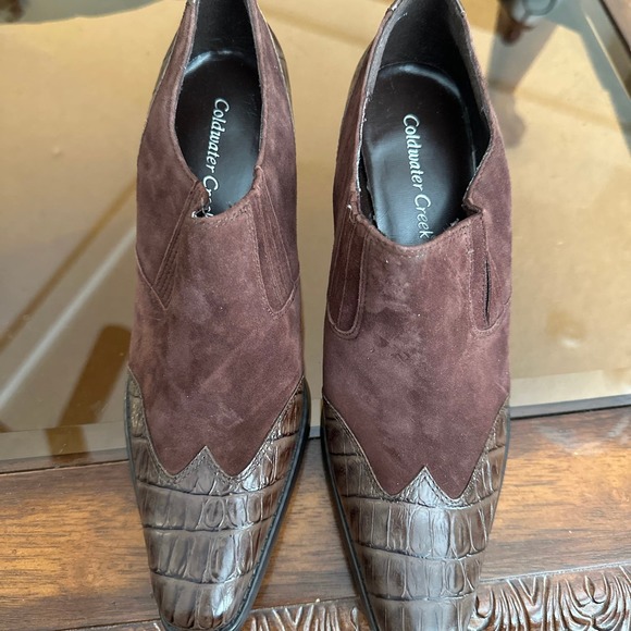Women’s Coldwater Creek Genuine Suede Western Bootie  Size 8